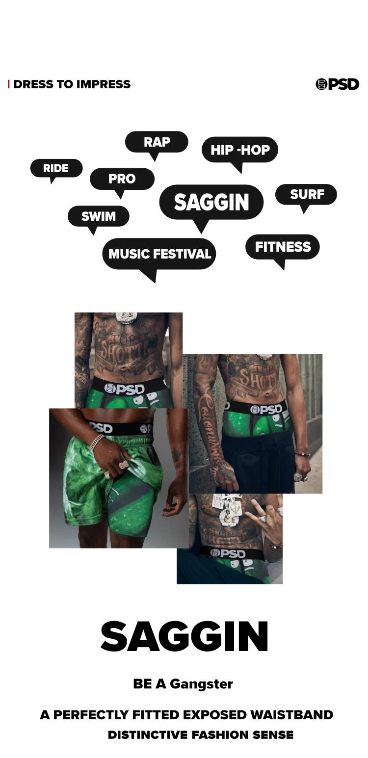 OZPSD Men Sexy Boxers Men Boxershorts Men's Printed Long Boxer Briefs Mens Underpants Plus Size Breathable Man Underwear Panties