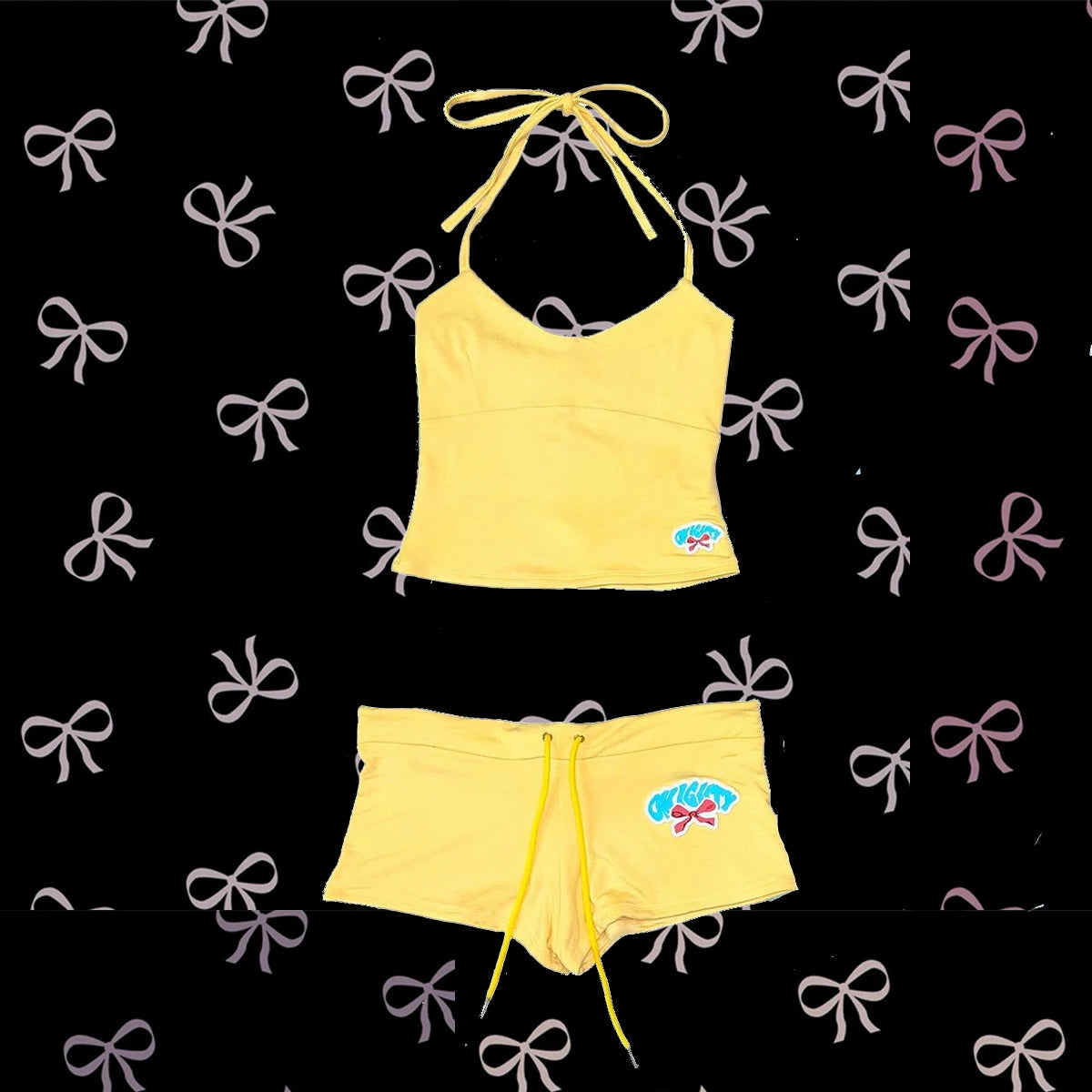 Y2k Crop Top Graphic Letter Print Grunge Streetwear Harajuku Camis Casual Summer Camis EmoGirl Aesthetics Women Shorts Sexy Pant