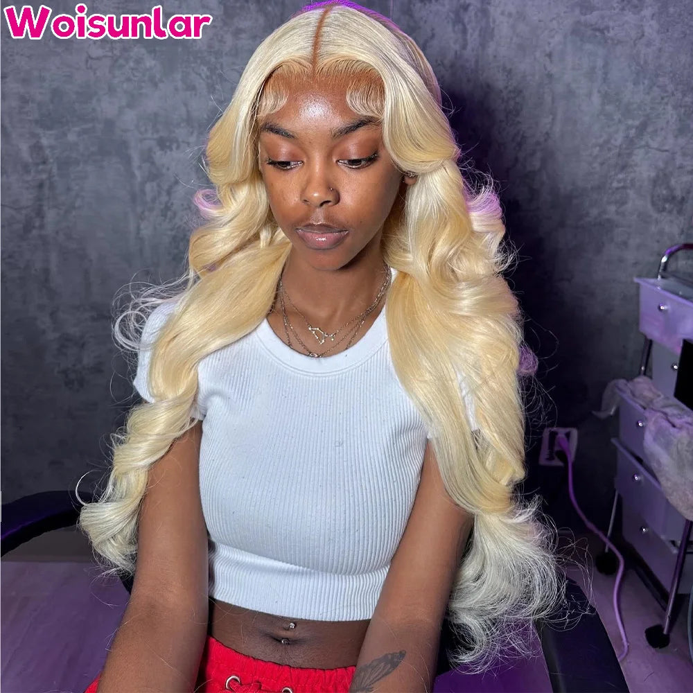 36 Inches Ombre Pink Front Lace wigs human hair 13X4 13x6 Transparent Lace Body wave Hair 180%  For Women Human Hair Wigs 100%