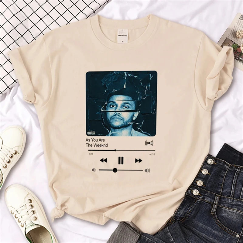The Weekend Japanese Printed Women's T-shirt Japanese Harajuku Short Sleeved Top T-shirt Y2K Clothing