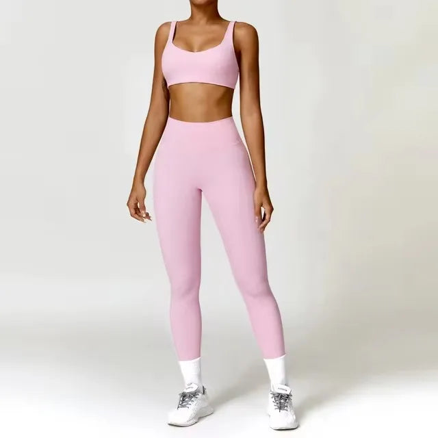 2PCS Yoga Suit Sports Set Women Quick-Drying Gym Set Women Tracksuit Running Workout Long Sleeve Sports Shirt Yoga Clothing