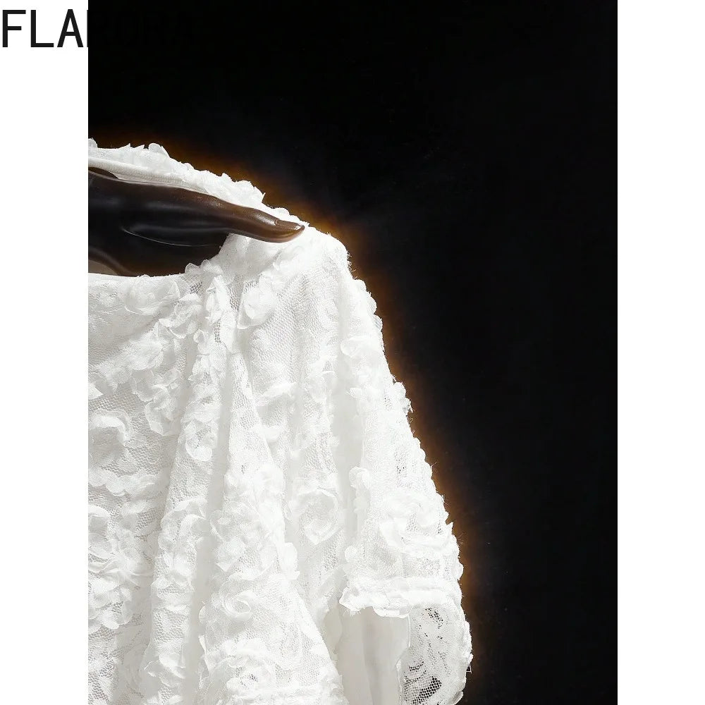 FLARORA Elegant Floral Patchwork Bodysuits Woman Sexy Halter Sleeveless Backless Lace Up Playsuits Chic Party Clubwear Rompers