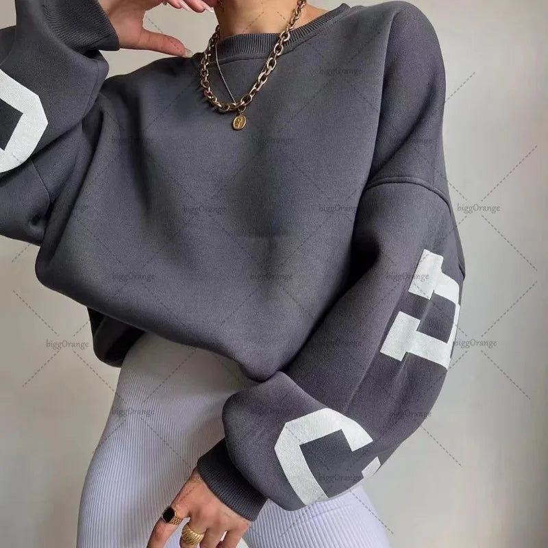 Casual Loose Harajuku Y2K Retro Letter Hoodie Women 2025 American New Street Hip-hop Fashion Punk Oversized Sweatshirt Men