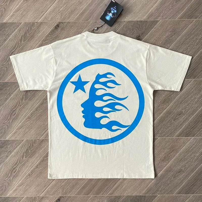 HS Gel Sport Logo Cotton wash short sleeve T-shirt European and American fashion