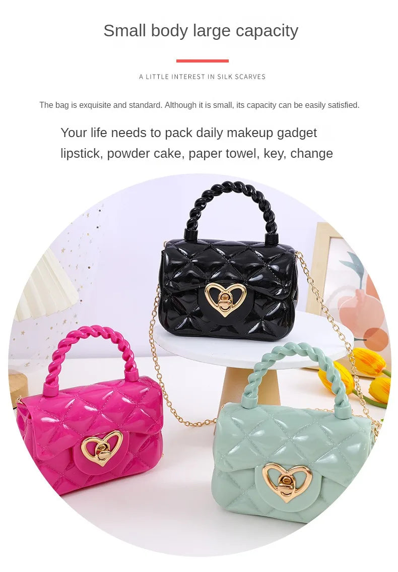 PU Mini Shoulder Bags New Heart Coin Wallets Handbags Women Girls