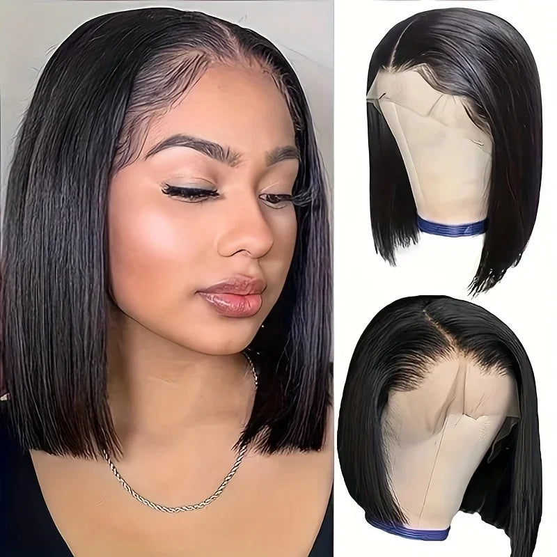 Purple Bob Wig 13x4 Lace Front Wigs Human Hair Short Bob Transparent Lace Pre Plucked Hairline
