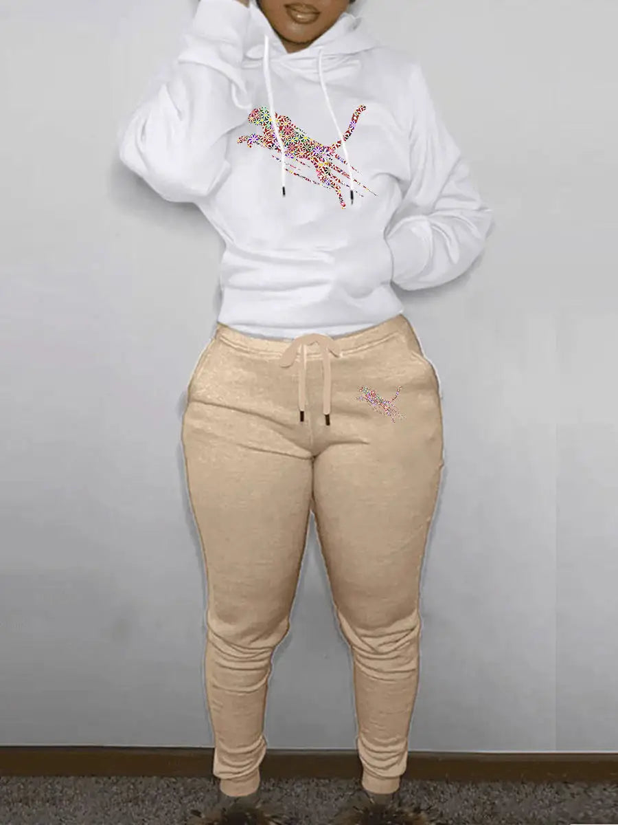 2025 New Ladies hoodies Track Suit Sportswear Sweatsuit Print Designer Sweatshirts sweatpants Hoodies Outfit Women pant Sets