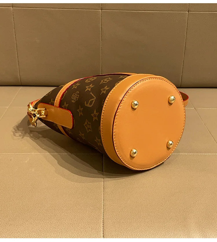 Light luxury brand women's bag bucket bag 2024 new high-end feeling autumn and winter fashion explosive handbag crossbody bag