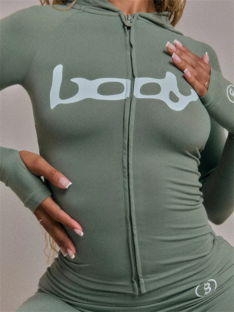 Pink Zip Hoodie & Pants Tracksuit — Women's Two-Piece