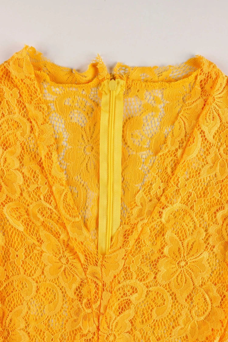 STYLISH LADY See Through Lace 2 Piece Set Women Long Sleeve Bodysuits and Skinny Pant Suits 2025 Summer Sexy Hollow Out Outfits
