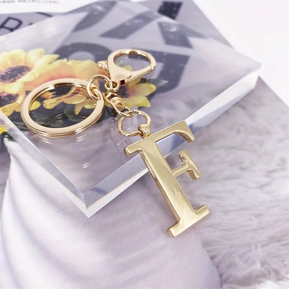 1pc English Letter Keychain Pendant Phone Pendant Key Ring Accessories Lovely Bag Charm for Girls Gift Car Pendant
