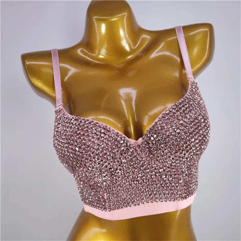 Bling Rhinestone Corset, Luxury Woman Clothes