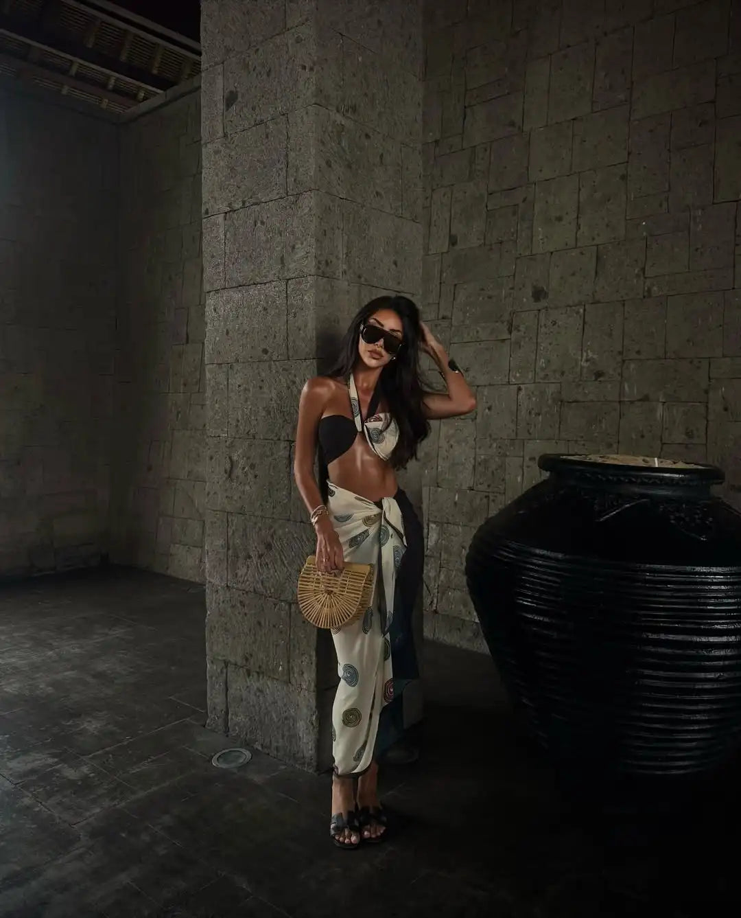 SEAURAL High-quality 3 Pieces Bikinis 2025 New Sets Sexy Halter Neck Women's Swimsuit Print Cover-ups High-end Niche Beach Wear