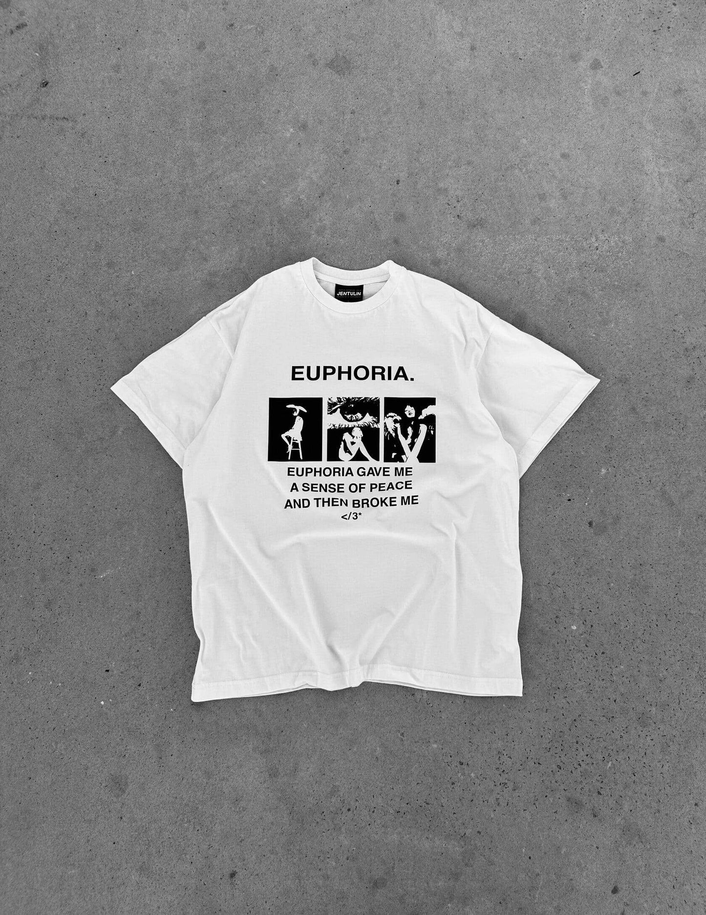 Harajuku Oversized Streetwear Women's Clothing EUPHORIA Graphic Print Tshirt Cotton Hip Hop Korean Short Sleeve Top Tee Goth Y2k