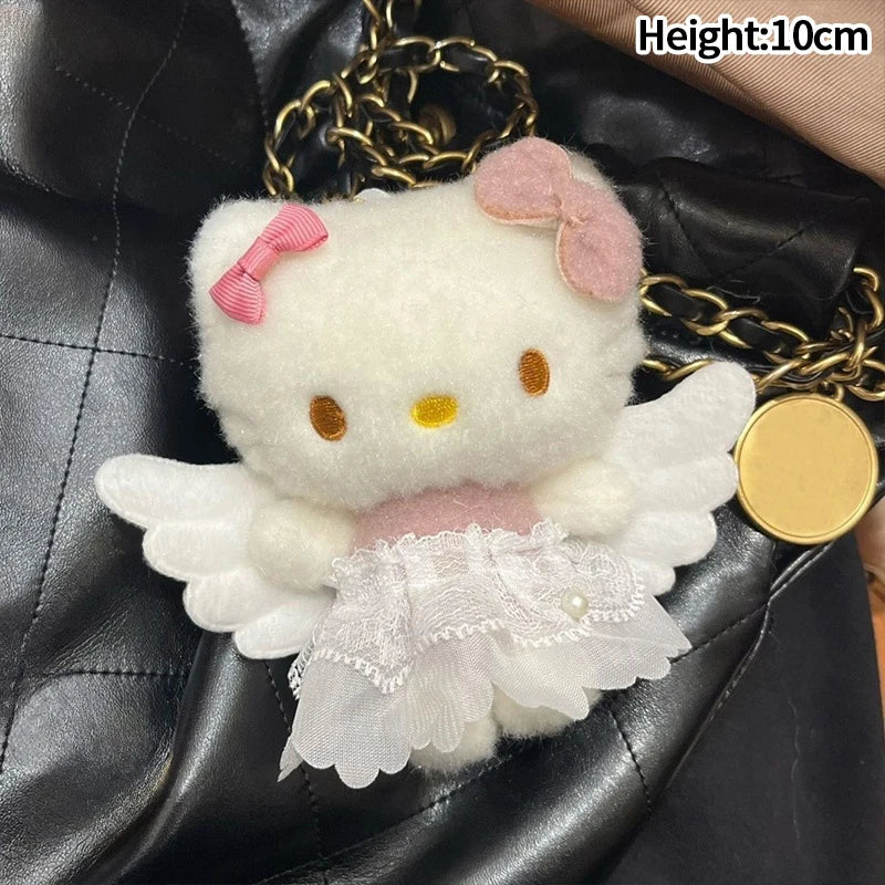 # Sanrio Hello Kitty Peripheral Doll Keychain Cute Fashion Sunglasses Kt Cat Keyring Backpack Plush Toy key chain Birthday Gifts