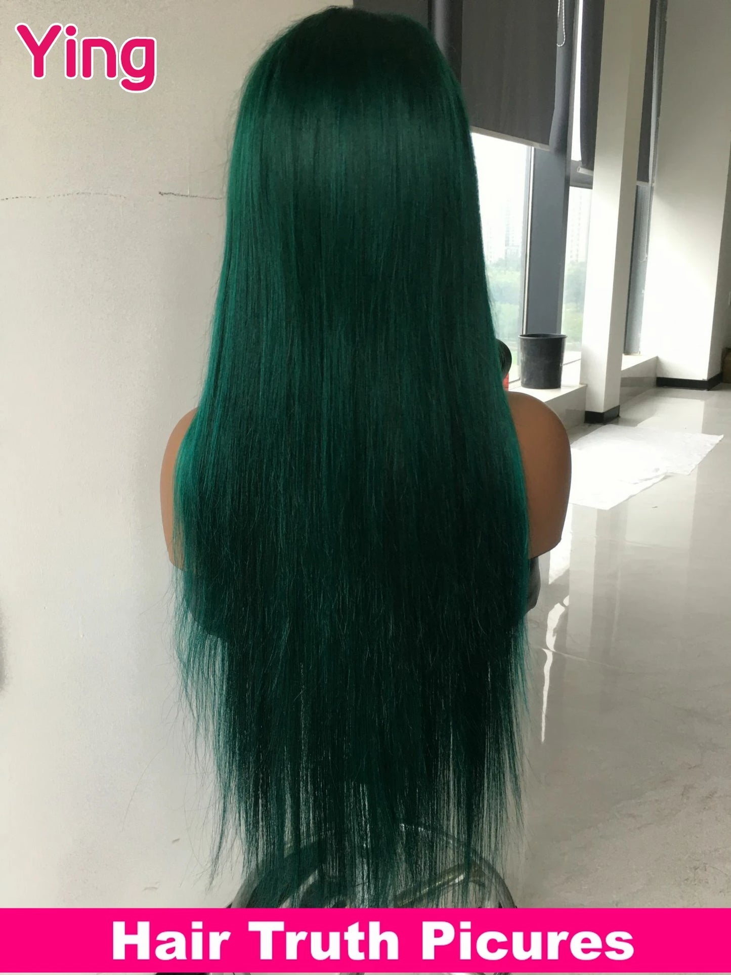 Highlight Emerald Green Colored 200% Bone Straight 13x4 13x6 Lace Frontal Wigs Human Hair PrePlucked 5x5 Closure Wigs For Women