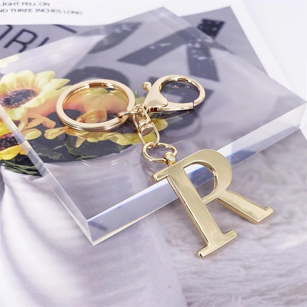 1pc English Letter Keychain Pendant Phone Pendant Key Ring Accessories Lovely Bag Charm for Girls Gift Car Pendant