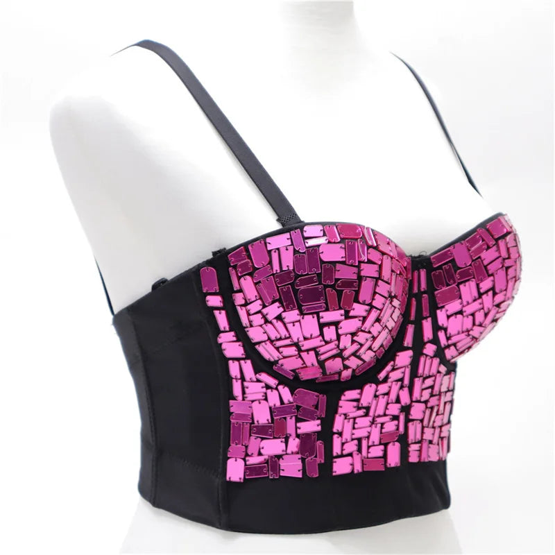 Bling Rhinestone Corset, Luxury Woman Clothes