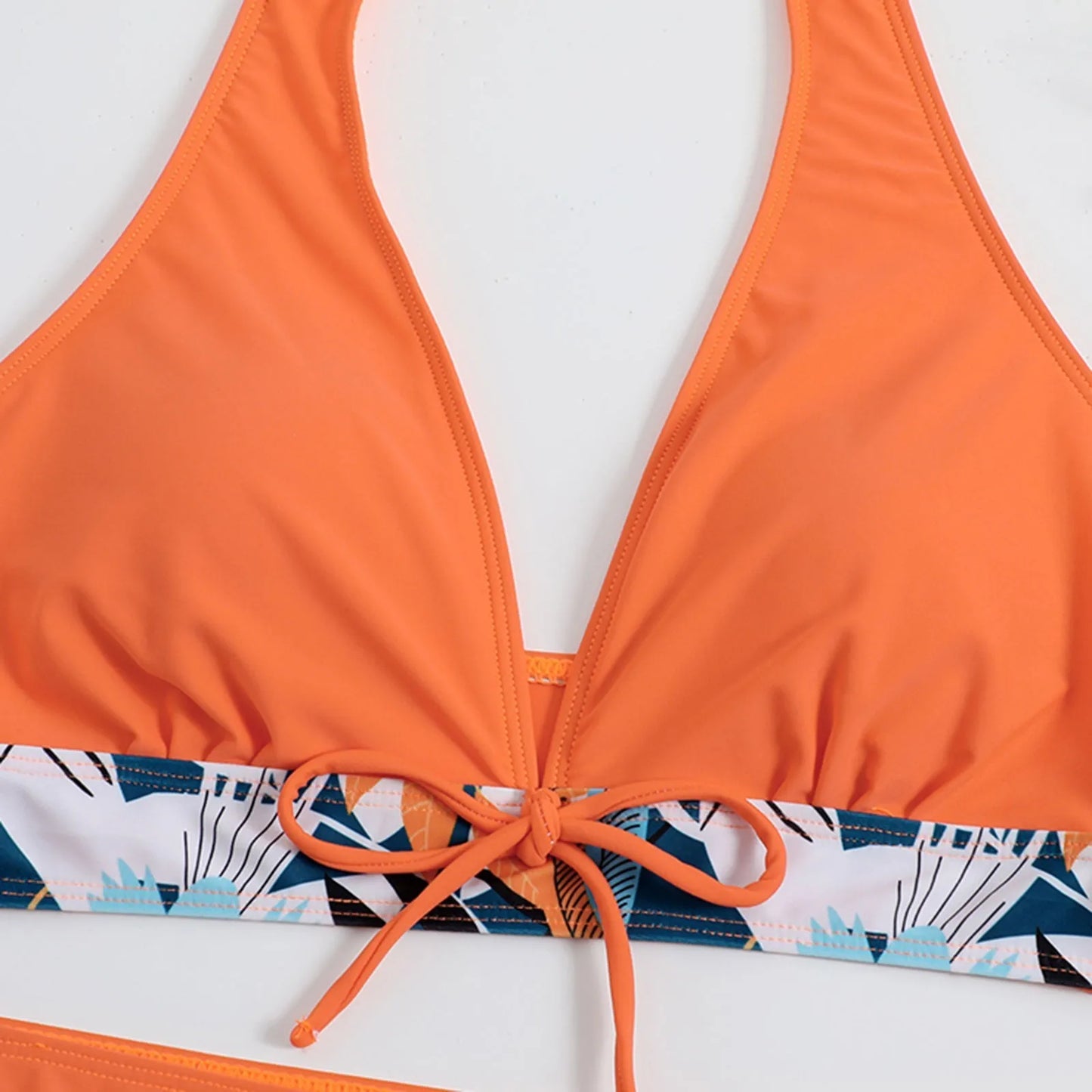 Shorts Bikinis Set  High Waist Swimsuit Women Swimwear  Plant Print Bathers Bathing Swim Suit Beachwear