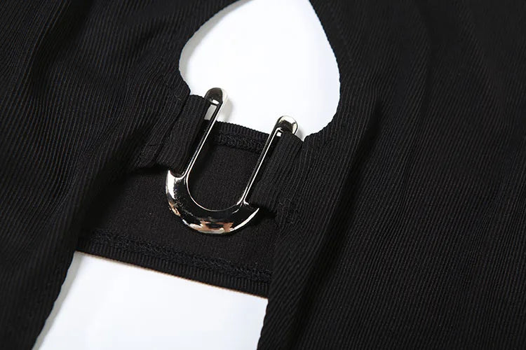 Weird Puss Metal Ring Tank Tops Women Y2K Chic Split Navel Backless Coquette Buttons Halter Sexy Hottie Midnight Wild Basic Vest