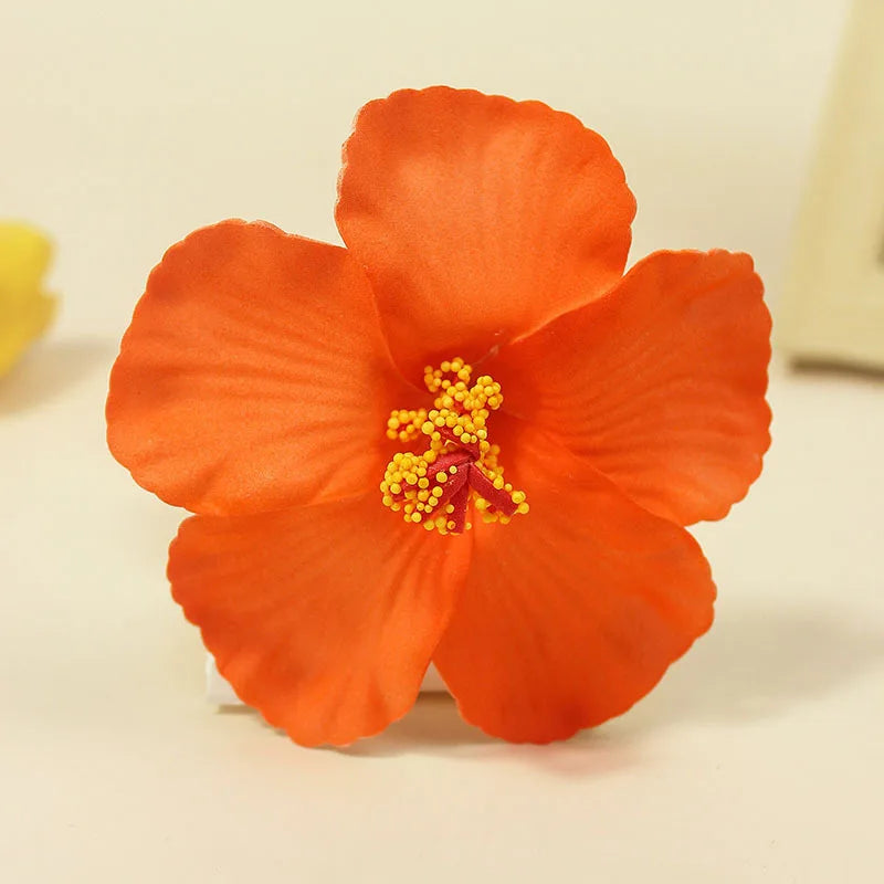 New 10cm Simulated Flower Hair Clip Headband Colorful Flower Swimsuit Tourist Beach Photography Hair Accessory for Beach Travel