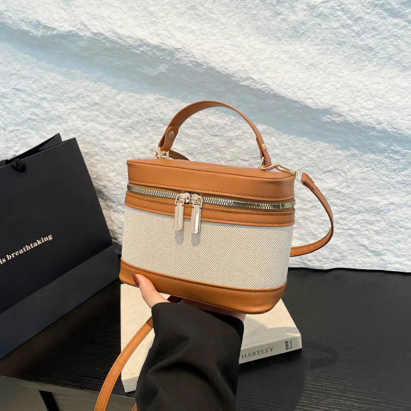 Fashion Round Bucket Bags For Women's Daily Used, Leopard Pattern Crossbody Shoulder Bag For Commuting, Casual Ladies Handbags