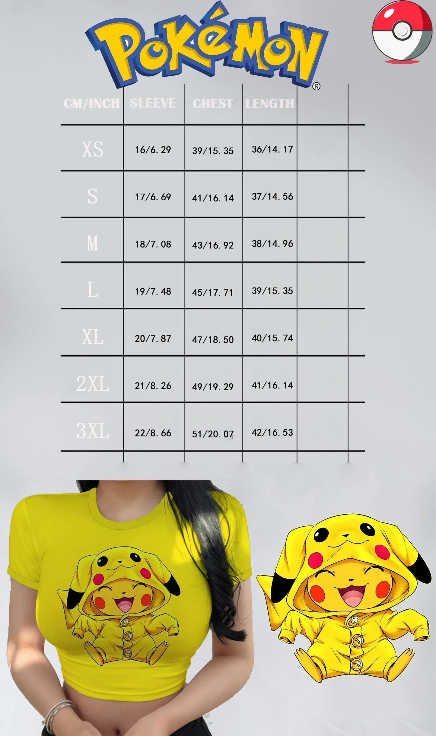 Kawaii Girls Clothes Pikachus Crop Top Women Anime T-shir T Shirt New Girls Fashion Sexy Harajuku Hello Kitty Clothing Tops