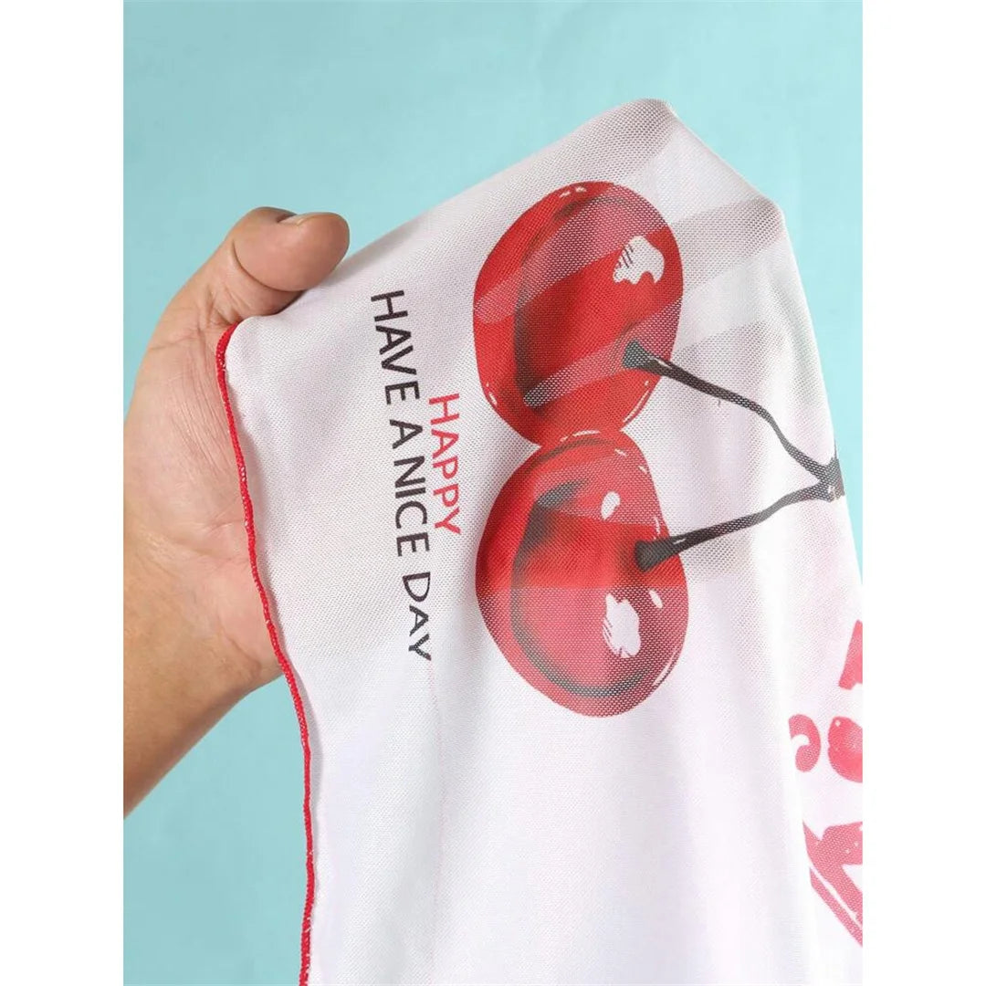 XS - L Cherry Printed Short Sleeve Bikini, Swimsuit,  Swimwear Three-pieces Bikini set Bather Bathing Suit Swim V6854