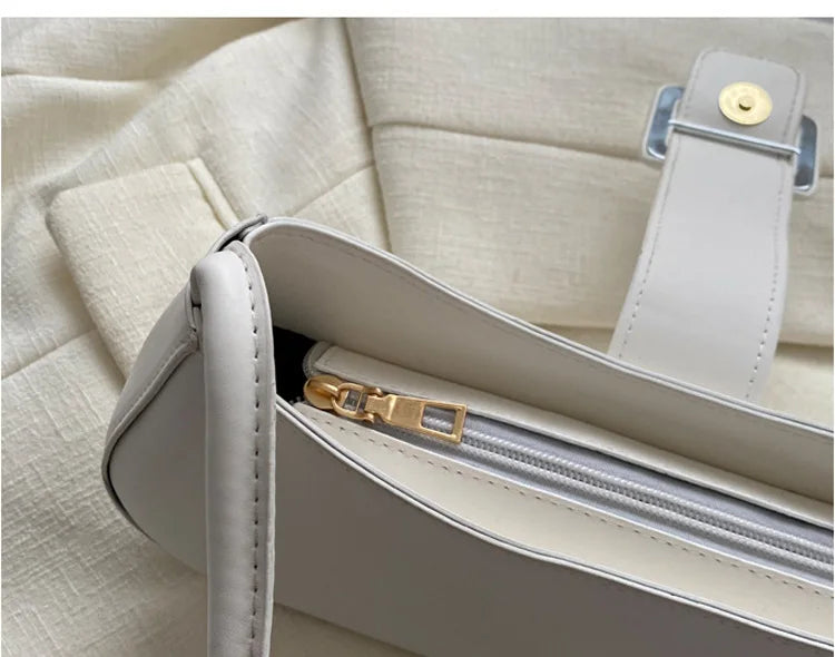 Fashion Solid Women's Shoulder Bag Artificial Leather Square Underarm Bags Ladies Handbags For Daily Used and Gift