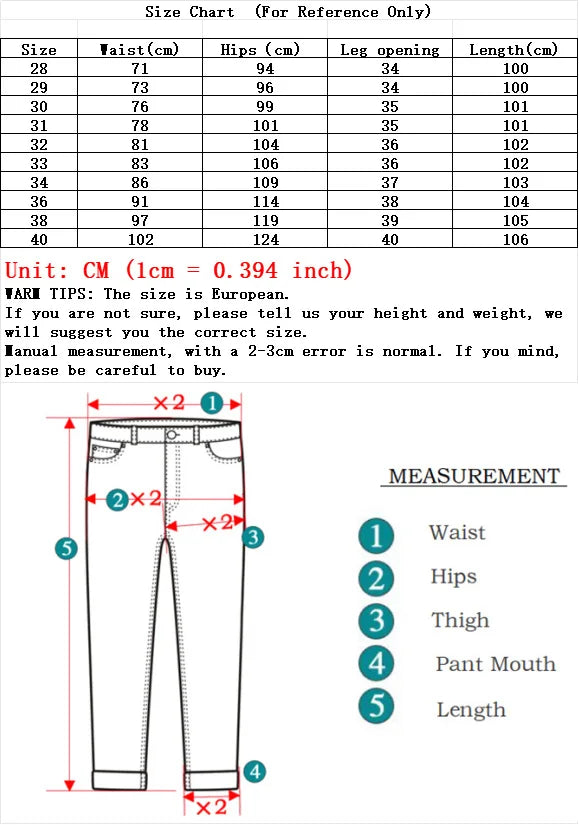 White Yellow Pink Red Fashion 5 Color Fashion Men's Stretch Jeans Slim Streetwear Korean Business Straight Casual Denim Trousers