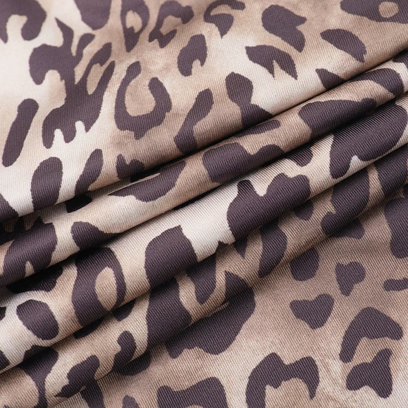 Weird Puss Leopard Print Cropped Pants Women 2025 Spring Summer Trend Wild Elastic Waist Buttoms Classic Skinny Basic Streetwear