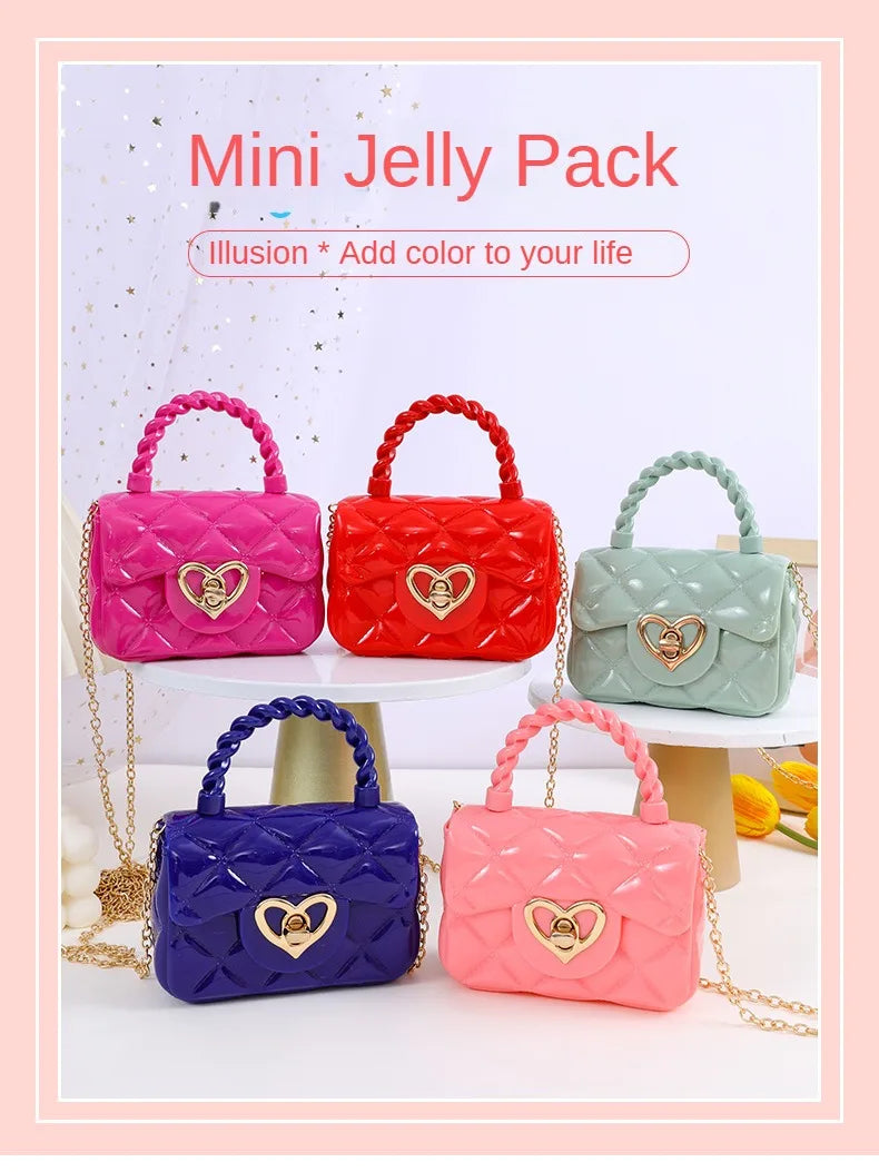 PU Mini Shoulder Bags New Heart Coin Wallets Handbags Women Girls