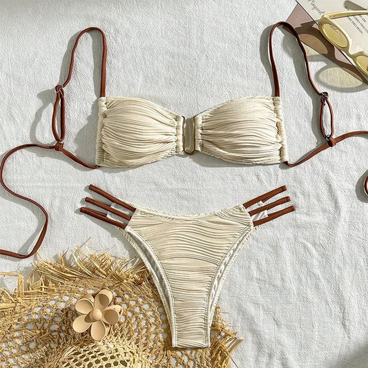 New Sexy Bikinis 2025 Swimsuits  Swimwear Push Up Beach Swim Wear Bathing Suits Brazilian Bikini Set Pool Bather