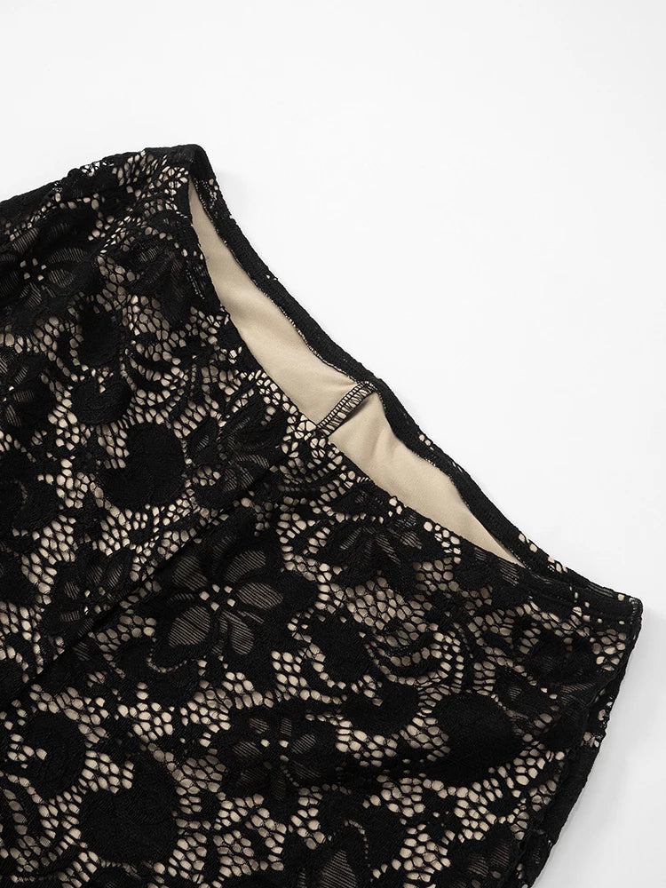 Weird Puss Mesh Patchwork 2 Piece Set Women Sexy Jacquard Backless Camisole+Stretch Skinny Peach Hip Pants Club Party Outfits