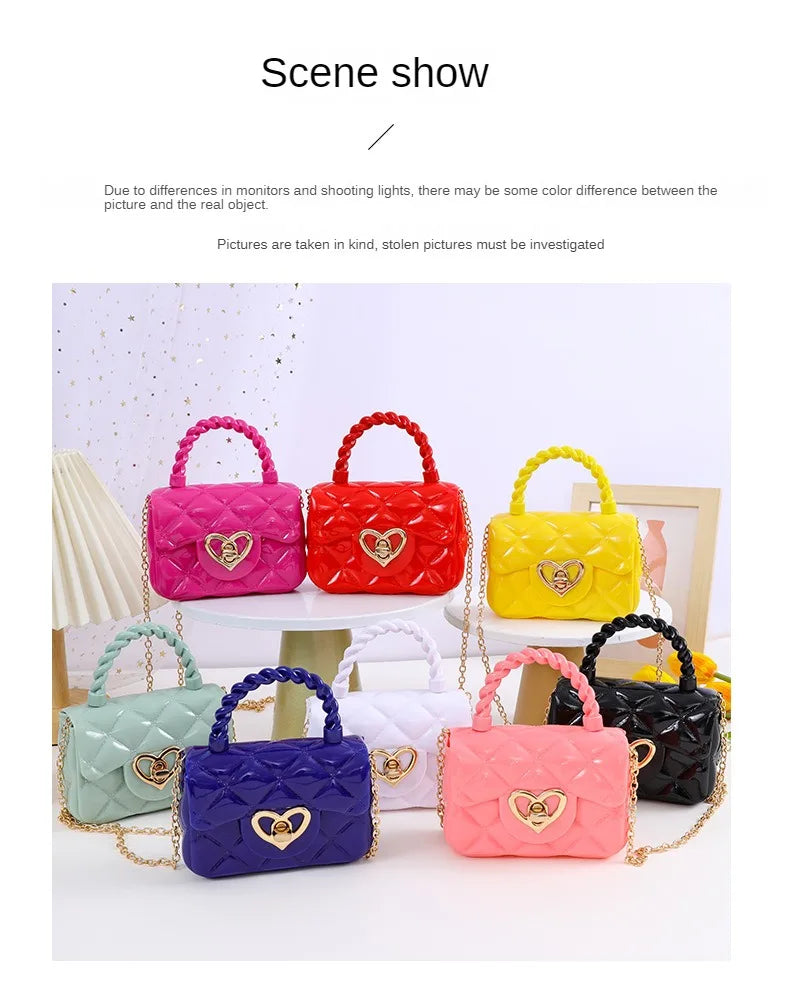 PU Mini Shoulder Bags New Heart Coin Wallets Handbags Women Girls