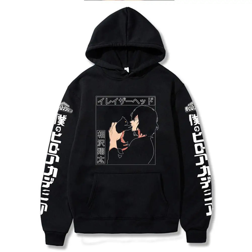 Anime My Hero Academia Aizawa Shouta Graphic Printed Hooded Men Women Long Sleeve Hooides Manga Harajuku Sweatshirt Pullover
