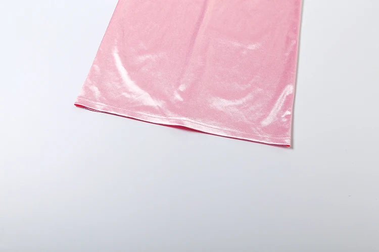 Weird Puss Satin Feather Waist Dress Women Y2K Sexy Sleeveless Backless Tassel Rhinestones Split Banquet Party Clubwear Vestidos