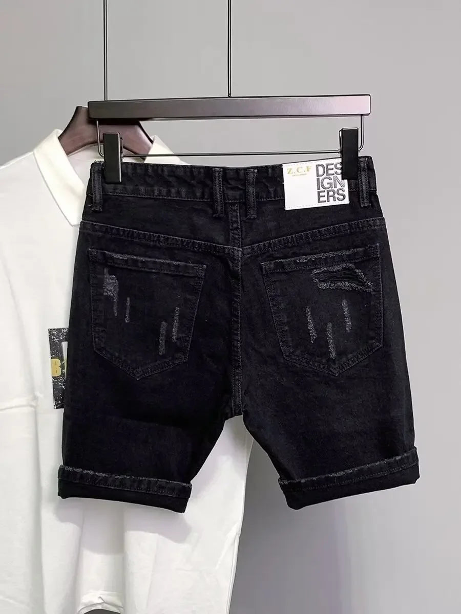 Trendy Versatile Straight-Leg Jeans For Men Summer American Style Vintage Trousers With Five-Pocket Design And Breaker Details