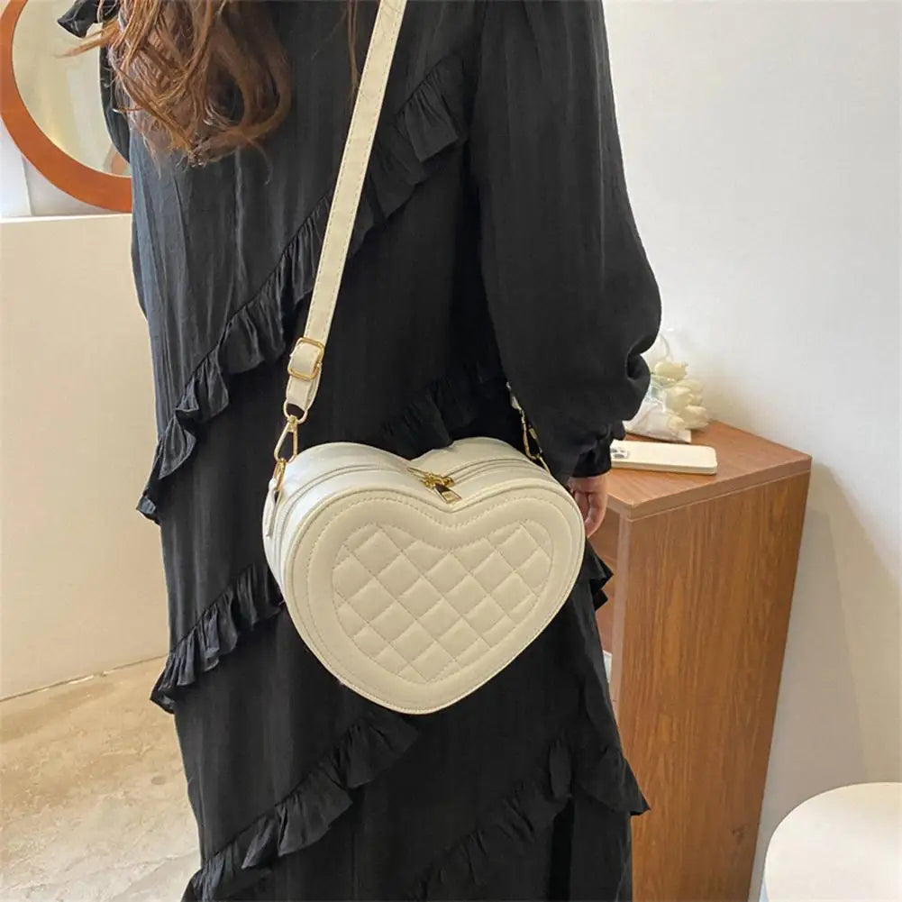 Fashion Love Heart Shape Shoulder Bag Handbags Designer Crossbody Bags PU Leather Zipper Women Casual Phone Bag Shoulder Bag
