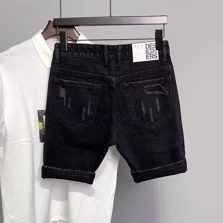 Trendy Versatile Straight-Leg Jeans For Men Summer American Style Vintage Trousers With Five-Pocket Design And Breaker Details