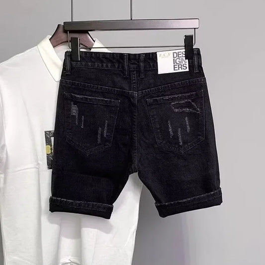 Trendy Versatile Straight-Leg Jeans For Men Summer American Style Vintage Trousers With Five-Pocket Design And Breaker Details