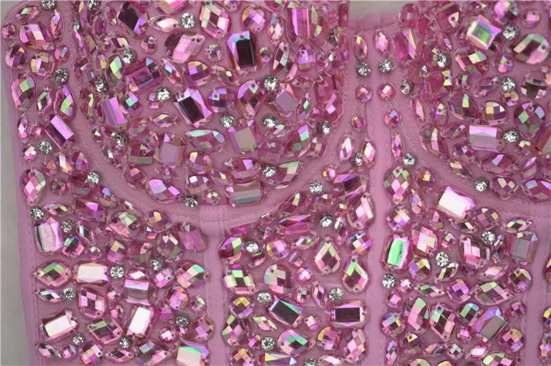 Bling Rhinestone Corset, Luxury Woman Clothes