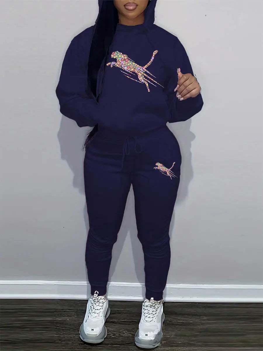 2025 New Ladies hoodies Track Suit Sportswear Sweatsuit Print Designer Sweatshirts sweatpants Hoodies Outfit Women pant Sets