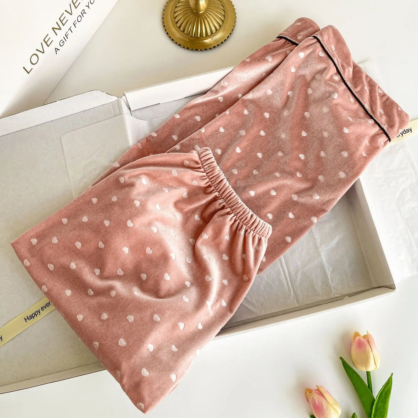 Velvet Dot Print 2Pcs Top&pants Lady Warm Home Clothes Autumn Winter New Pajamas Sexy Trousers Suit Loose Sleepwear Women Pjs