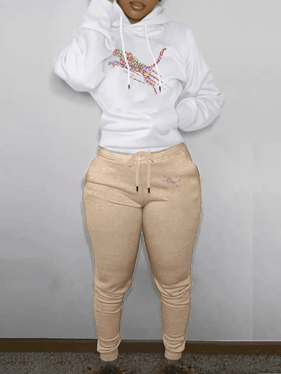 2025 New Ladies hoodies Track Suit Sportswear Sweatsuit Print Designer Sweatshirts sweatpants Hoodies Outfit Women pant Sets