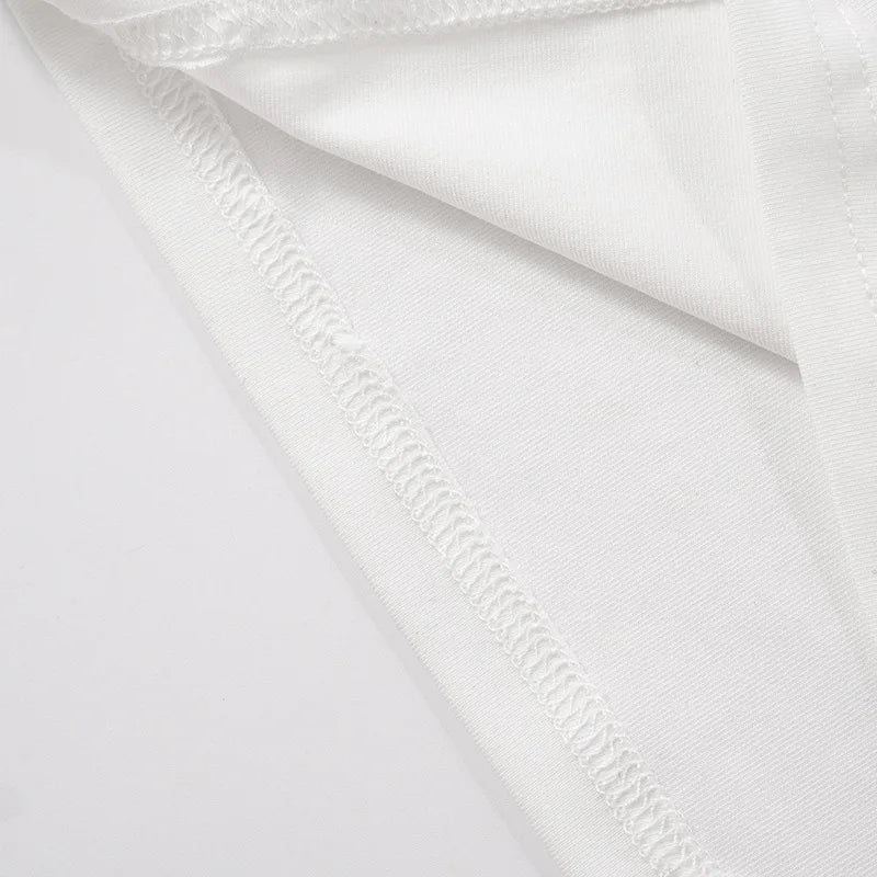 Nsauye Casual Solid White Women Basic Vest T Shirt Tank Tops Turtleneck Y2K Summer Clothes Skinny Mini 2025 Club Sexy Crop Tops