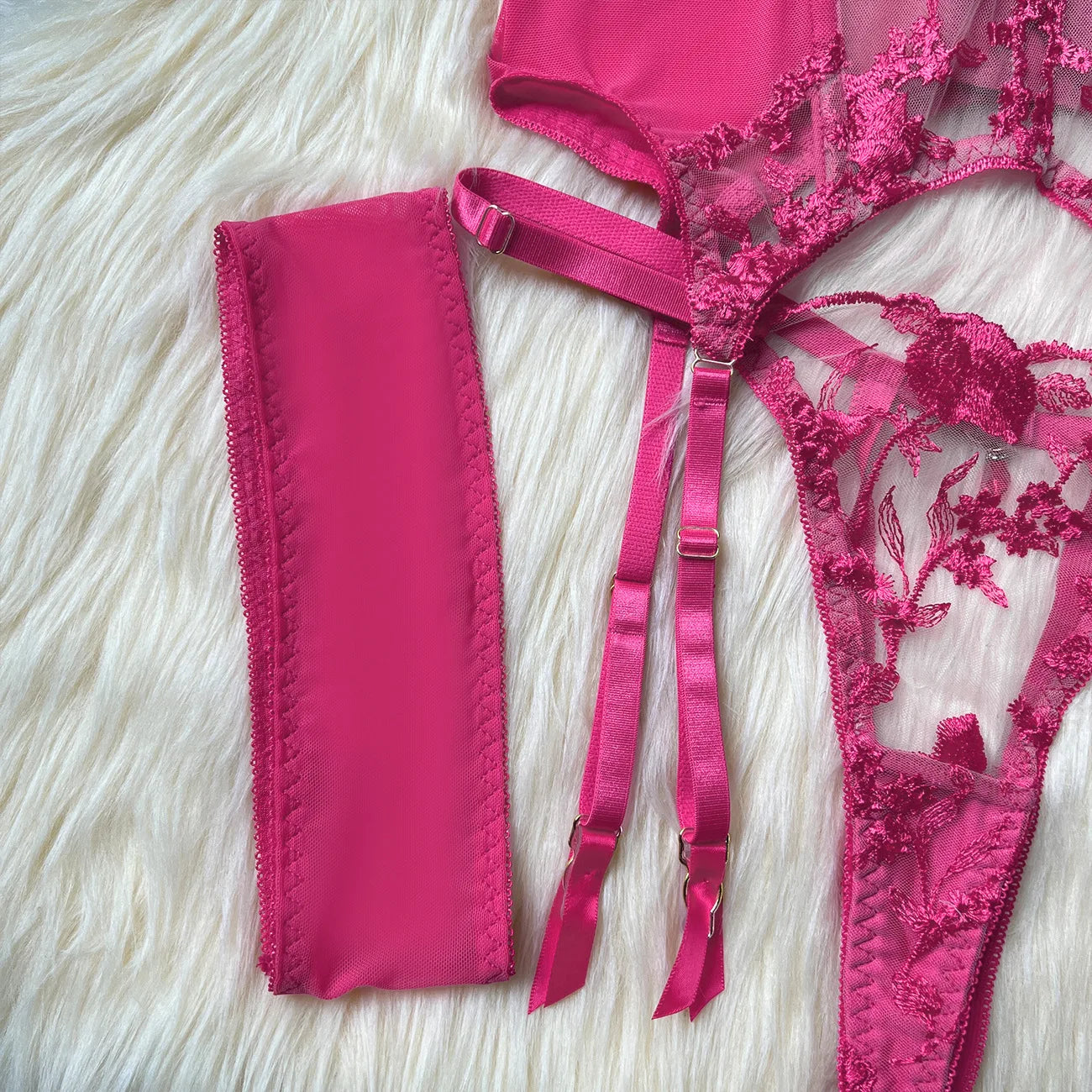 SINGREINY Gauze Sheer Slim Erotic Bra&Brief Sets Fashion Embroidery Club Sleepwear Female Prono Transparent Sexy Underwear Suits