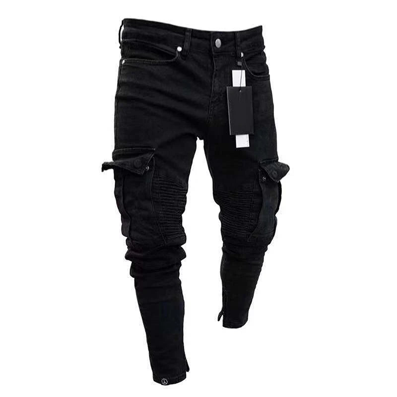 Men s Stylish Cargo denim with  Fit Design and Multiple Pockets for Spring and Summer Streetwear Fashion