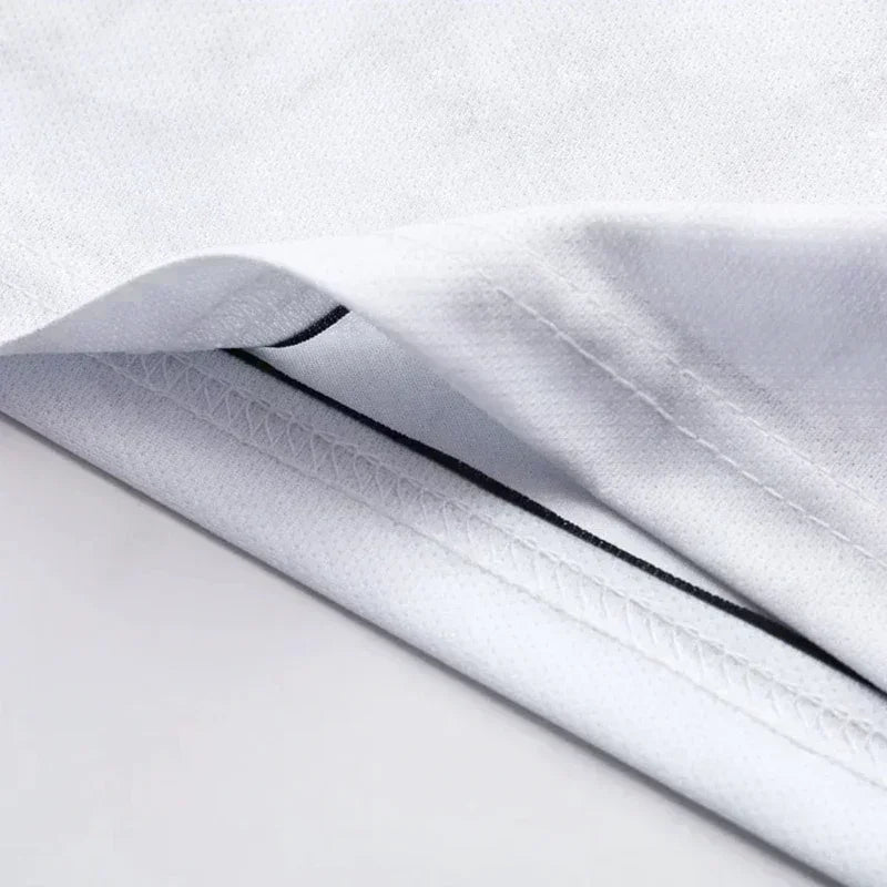 Summer New Men's Quick-Drying Sports Shorts Letter Stripe Print Mesh Drawstring Shorts Comfortable Casual Sports Street Shorts