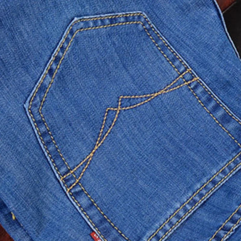 Men's fashion straight leg denim pants 2025 new slim fit pants comfortable and soft business denim pants men's brand clothing